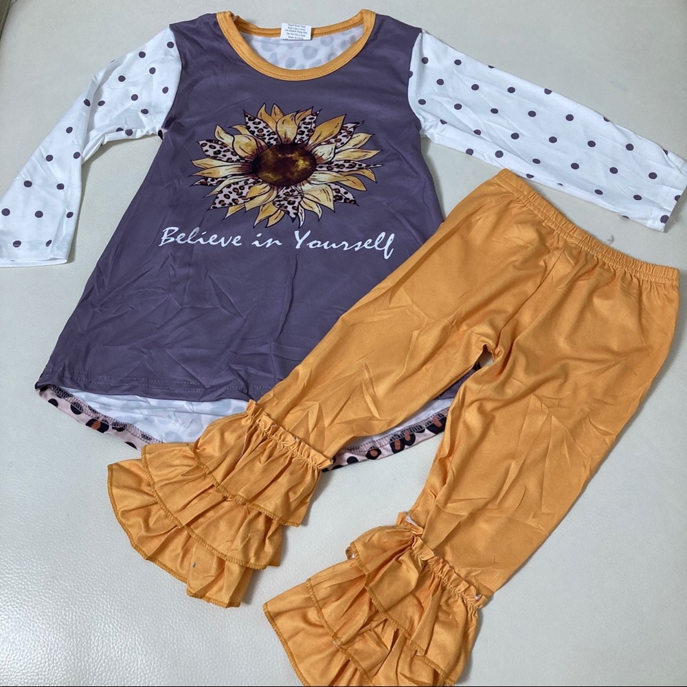 Boutique sunflower 🌻 believe in yourself cute set - Picture 4 of 6